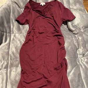 Maternity deep red dress by Brome Maternity size large